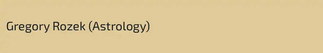 Gregory Rozek (Astrology)